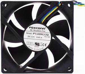 8cm NEW Original Foxconn PVA080G12Q -P01-AD DC12V 0.65A 8025 cooling fan PWM 4-Pin