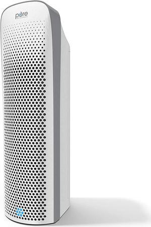 Pure Enrichment® PureZone Elite True HEPA Large Room Tower Air Purifier with Air Quality Monitor, 4 Stage Filtration and UV-C Light, Helps Destroy Bacteria, Smoke, Pollen & Dust (White)