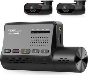 3 Channel Dash Cam WiFi GPS VIOFO A139, Front+Interior+Rear 1440P+1080P+1080P Triple Car Dash Camera, Anti-Glare CPL Filter, IR Night Vision, Supercapacitor, Parking Monitor, 256GB Supported
