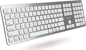 Macally Ultra-slim Usb-c Wired Computer Keyboard For Apple Macbook Pro/air,  Imac, Mac Mini, Mac Pro, Windows Pc Laptops/desktops and Notebooks Plug and  Play- No Drivers Silver Finish in the Computers & Peripherals department at