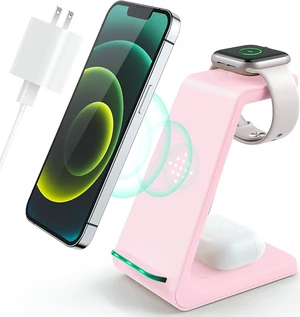 Wireless Charging Station 3 in 1 Fast Charging Station Wireless Charger Stand for iPhone 14/13/12/11 Pro Max/X/Xs Max/8/8 Plus AirPods iWatch Series Wireless Charging Station 3 in 1 Fast Charging Station Wireless Charger Stand for iPhone 14/13/12/11 Pro Max/X/Xs Max/8/8 Plus AirPods iWatch Series
