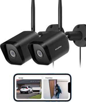 LaView Outdoor Security Cameras 1080P HD,Cameras for Home Security with AI Human Detection,Waterproof IP65,2-Way Audio,Clear Night Vision,2.4G WiFi,SD Card Slot&US Cloud Storage,Work with Alexa(2pcs)