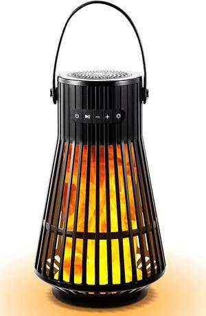 LED Flame Speaker, Portable Waterproof Bluetooth Wireless Speaker for Indoor/Outdoor, LED Flame Effect Speaker with Stereo Sound, Led Table Lanterns/Lamp for Patio,Garden,Camping (1 Pack)