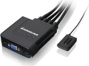 4-Port USB KVM Switch with Cables and Remote GCS24U, Black