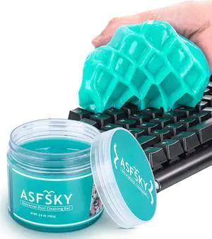 ASFSKY Cleaning Gel for Keyboard Cleaner Car Slime Cleaner Universal Dust Cleaning Gels,Reusable Detailing Putty Goop Tool Sticky Gel for Laptop Keyboard,Car Interior Vents,Home, Office