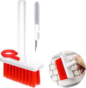 2022 New Cleaner Kit for Keyboard Soft Brush 5 in 1 Multifunction Computer Cleaning Tools Kit with Keycap Puller(Red)