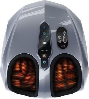 Foot Massager Machine - Deep Kneading, Shiatsu, Air Compression, and Heat Therapy - Plantar Fasciitis, Diabetics, Neuropathy, Fits Up to Men Size 12