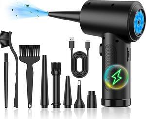 ZARIMI Compressed air Duster - Keyboard Cleaner for Office no Canned Reusable Good Replacement Can Electric 91000RPM Cordless air Duster pc 7600mAh -pc Cleaning-air Blower-car dusters-Electric