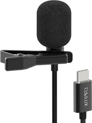 Cubilux Unidirectional USB C Lavalier MIC, Type C Lapel Microphone Compatible with MacBook iPad 10 iPad Pro/Air 5 4/Mini 6, Samsung S22/S21/S20 Tab S8/S7/S6, Pixel 7 Pro 6a 5, Osmo Action 3, 5 FT