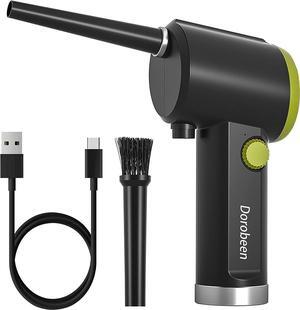DOROBEEN Compressed Air Duster, Cordless Handheld Air Blower, Stepless Speed, 41000RPM, Portable Rechargeable Built-in Battery, Electric Air Duster for Computer Keyboard Electronics Cleaning