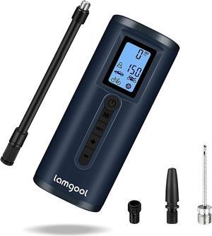 Lamgool 150 PSI Tire Inflator Portable Air Compressor For Car Tires With Digital Pressure Gauge LED Light Mini Rechargeable Electric Air Pump For Car Bike Motorcycle Balls And Other Inflatables (Navy)