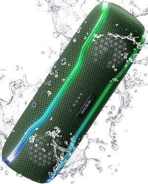 Portable Bluetooth Speaker, IPX7 Waterproof Wireless Speaker with Colorful Flashing Lights, 25W Super Bass with 24H Playtime, 100ft Bluetooth Range, TWS Pairing for Outdoor, Home, Party, Beach, Travel