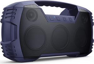 IPX7 Waterproof Bluetooth Speaker, 40W Portable Wireless Speaker, 32H Playtime, Stereo Loud Sound, Deep Bass, Outdoor Speaker with Handle, Bluetooth 5.0, Built-in Mic for Party,Pool,Beach-Navy Blue