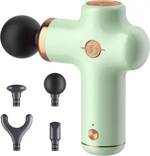 Massage Gun Massager Portable Gifts for Women Masagesgun Deep Tissue for Percussion Muscle Back Neck Shoulder Handheld Mini (Green)