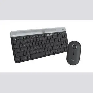 Logitech K580keyboard +PEBBLE Bluetooth Mouse, Ergonomic Design,Cool Exterior 2.4Ghz and Bluetooth Dual-mode Connectivity Wireless Keyboard And Mouse Combo For Office And Game - Black