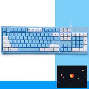 CORN  SUNSONNYK60 Ergonomic Design,19 Non-conflicting  Keys,Cool Exterior USB Wired Brown Switch Mechanical Feeling Keyboard For Office And Game, 7- Color Breathing Led Light, PBT Keycaps