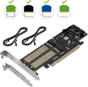 3 in 1 NGFF and mSATA SSD Adapter Card, CORN M.2 NVME to PCIE/M.2 SATA SSD to SATA III/mSATA to SATA Converter, Support 2280/2260/ 2242/2230 Host Controller Express Car