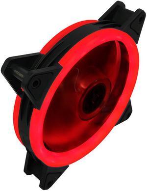 CORN 3-Pack Long Life Computer Case Fan 120mm Silent Cooling Case Fan Computer Cases Cooling LED Red