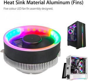 RGB 3 Pin Cooling Fan Heatsink CPU Cooler Radiator Intel Socket LGA 775 1150 1151 1155 1156 AMD AM4 AM3 AM2 +