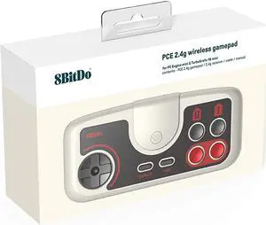 8Bitdo PCE 2.4G Wireless Gamepad for PC Engine Mini, PC Engine CoreGrafx Mini, TurboGrafx-16 Mini & Nintendo Switch (PCE Edition)