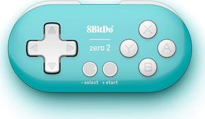 8Bitdo Zero 2 Bluetooth Key Chain Sized Mini Controller for Nintendo Switch, Windows, Android and macOS (Turquoise Edition)