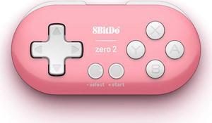 8Bitdo Zero 2 Bluetooth Key Chain Sized Mini Controller for Nintendo Switch, Windows, Android and macOS (Pink Edition)