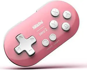 8Bitdo Zero 2 Bluetooth Key Chain Sized Mini Controller for Nintendo Switch, Windows, Android and macOS (Pink Edition) 8Bitdo Zero 2 Bluetooth Key Chain Sized Mini Controller for Nintendo Switch, Windows, Android and macOS (Pink Edition)