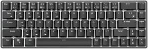 RK RK855 Bluetooth Wireless and USB Wired Dual-mode 68 Keys Mechanical Gaming Keyboard, Adjustable White Backlit