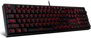 K582 SURARA RGB LED Backlit Mechanical Gaming Keyboard with 104 Keys-Linear and Quiet-Red Switches