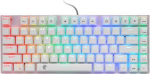 E-Element Z-88 60% RGB Mechanical Gaming Keyboard, LED Backlit, Water Resistant, Compact 81 Keys Anti-Ghosting for Mac PC, Pink
