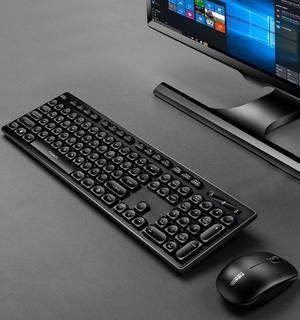 CORN Ergonomic Design WT150 2.4Ghz Wireless Keyboard and Mouse Combo for PC and Laptop, Waterdrop Keycaps
