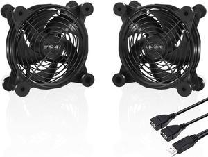 upHere U120 Silent Dual 120mm USB Fan for Computer Cases Computer Cabinet Playstation Xbox Cooling