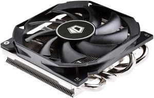 30mm Height Mini-ITX Low Profile Cooler with 92x92x12mm Slim Big Airflow Fan, Black Color Theme, AM4 and LGA115X, TDP 95W for ID-COOLING IS-30