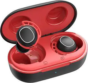 Wireless Earbuds, Mpow M30 in-Ear Bluetooth Headphones, Immersive Sound w/Bass, IPX8 Waterproof Sport Earbuds, Touch Control, 25 Hrs w/Type-C Charging Case/Mics, Red