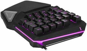 CORN T9 Pro Gaming Keyboard LED Backlight Mechanical Feeling One Hand Wired Mini Portable Game Keyboard