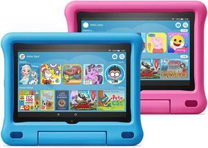All-new Fire HD 8 Kids Edition tablet 2-pack, 8" HD display, 32 GB, Blue/Pink Kid-Proof Case