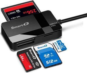 SmartQ C368 USB 3.0 Multi-Card Reader, Plug N Play, Apple and Windows Compatible, Powered by USB, Supports CF/SD/SDHC/SCXC/MMC/MMC Micro, etc.