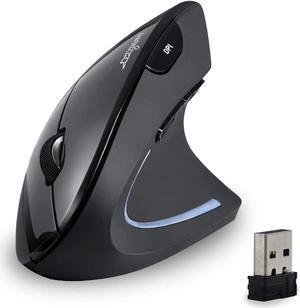 Perixx PERIMICE-713 Wireless Ergonomic Vertical Mouse - Right Handed Design - Nano USB Receiver
