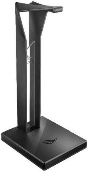 ASUS ROG Throne Core Gaming headset stand with optimized arc design, stable and non-slip base, and compatible with most headsets