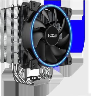 GI-R66U Tower CPU Cooler, 6xF6mm Pure Copper Heat Pipe, Mirror Finish Nickel-Plated Pure Copper Base, 120mm PWM Intelligent Temperature Control Blue Light Silent Fan