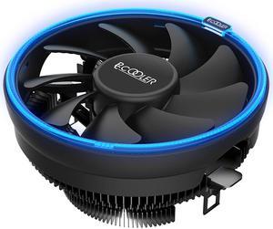 E126M 120mm 4Pin LED Blue Aperture CPU Cooling Fan PWM Silent Heatsink for Intel LGA1150/1151/1155/1156/775, AMD: 754/939/AM4/FM2/FM1/AM3/AM2+/AM2