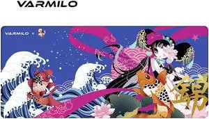 Varmilo Extra Large Heavenly Fragrance Beijing Opera Desk Pad/Mat with Stitched Edges  Mouse Pad