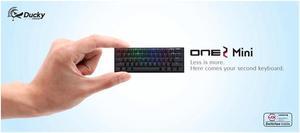 Ducky One 2 Mini RGB LED 60% Double Shot PBT Gaming Mechanical Keyboard - Cherry MX Switches