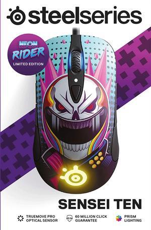 SteelSeries Sensei Ten Neon Rider Limitted Edition Gaming Mouse – 18,000 CPI TrueMove Pro Optical Sensor – Ambidextrous Design – 8 Programmable Buttons – 60M Click Mechanical Switches – RGB Lighting