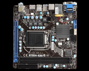 MSI B75IA-E33 LGA 1155 DDR3Motherboard B75 Chipest HDMI Output, Supports 3rd/2rd Gen Intel Core i7 / Core i5 / Core i3 / Pentium / Celeron processors