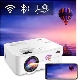 WiFi Bluetooth Projector - Artlii Enjoy 2 Mini Projector for iPhone Support Full HD 1080P, Keystone & Zoom, 300" Portable Movie Projector Compatible with TV Stick, iOS, Android