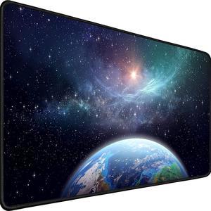 Gaming Mouse Pad,Upgrade Durable 31.5"x15.7"x0.12" Larger Extended Gaming Mouse Pad with Stitched Edges,Waterproof Non-Slip Base Long XXL Large Gaming Mouse Pad for Home Office Gaming Work, Star