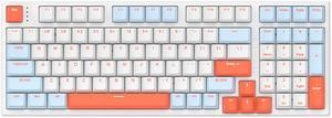 GANSS HS 98T Mechanical Keyboard - Double shot PBT Profile - Wireless 2.4gHz / Bluetooth 5.0 / USB Wired - RGB Backlight (Gateron G Pro Yellow Switch, White)