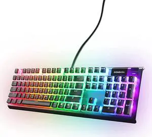 SteelSeries PRISMCAPS - Double Shot Pudding-Style Keycaps - Durable PBT Thermoplastic - Compatible with a Wide Range of Mechanical Keyboards - Black