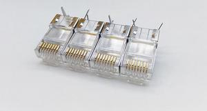 Corn Electronics Cat6A & Cat7 RJ45 Connectors, Network Plug RJ45 Ends Nickel-Plated Shielded, 50 UM Gold Plated Shielded with plastic insert For AWG23-100 Pack